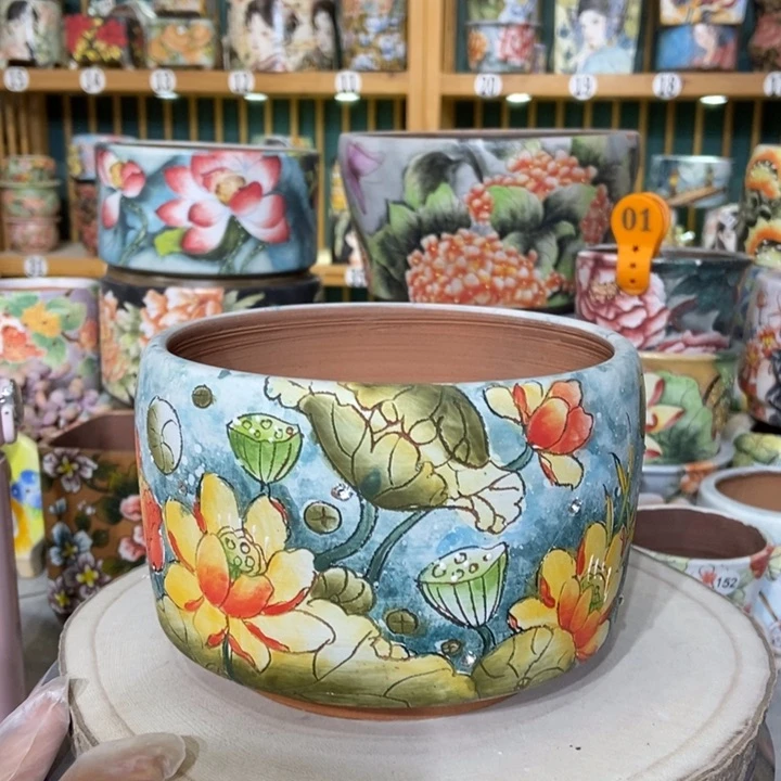 红陶景德镇艺术手绘作品