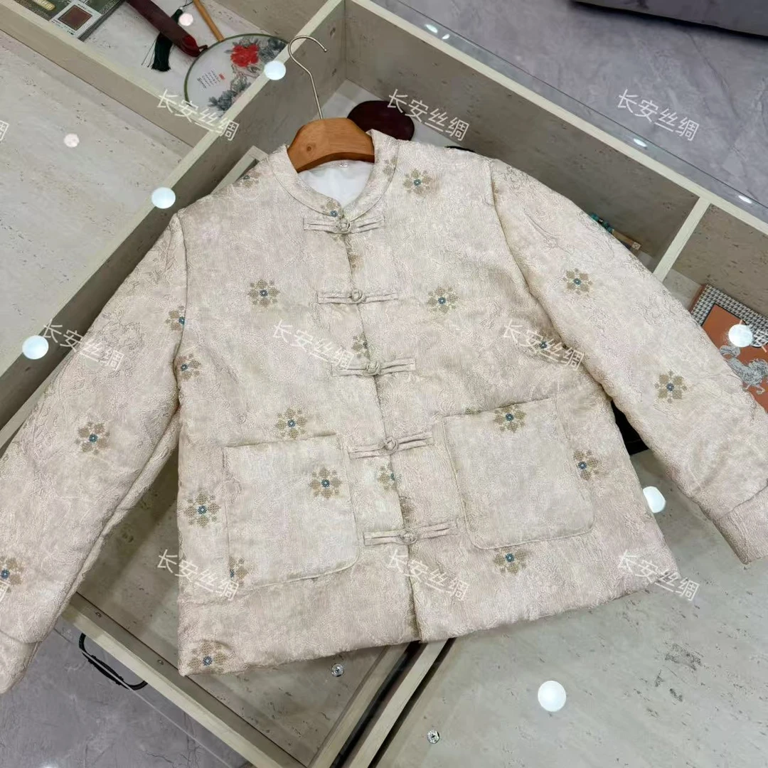 【长安】新中式国风新款复古刺绣秋冬季棉衣外套