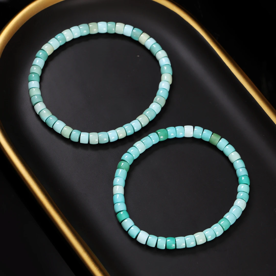 绿松糖果直切单圈手串-多样性发其一