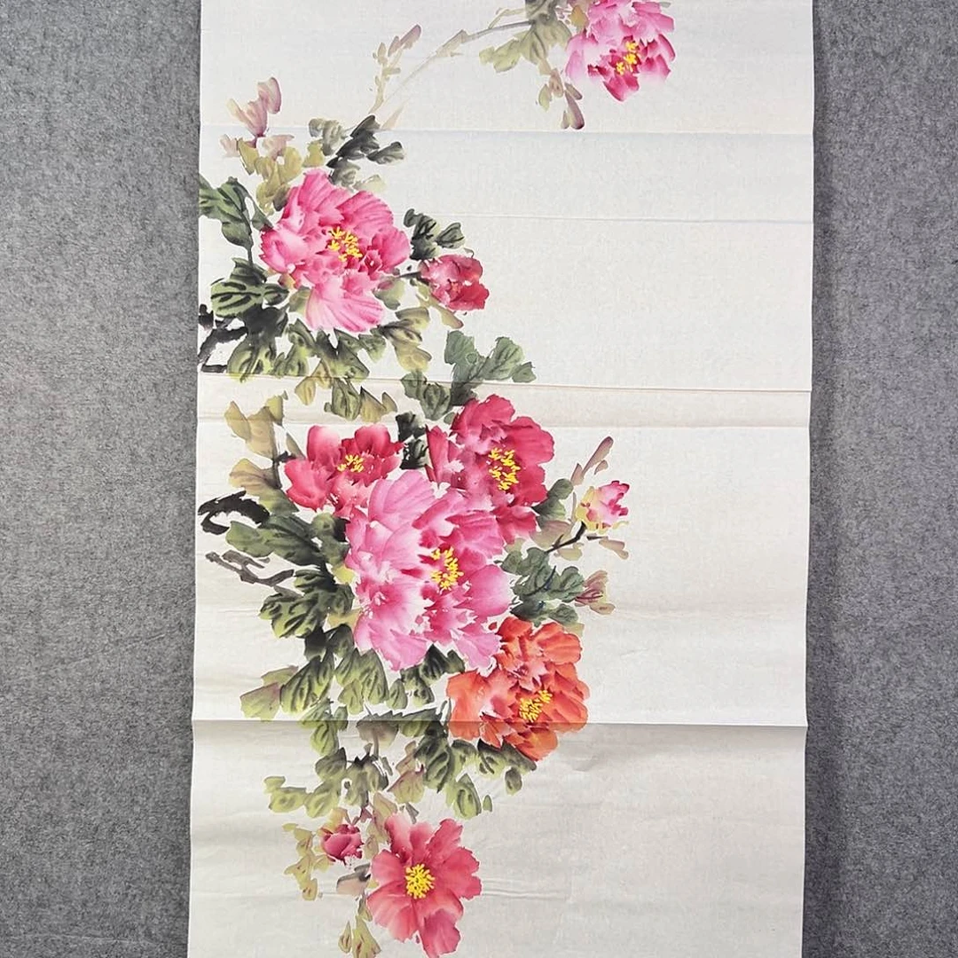 国画083 花鸟和蝴蝶都在等待它