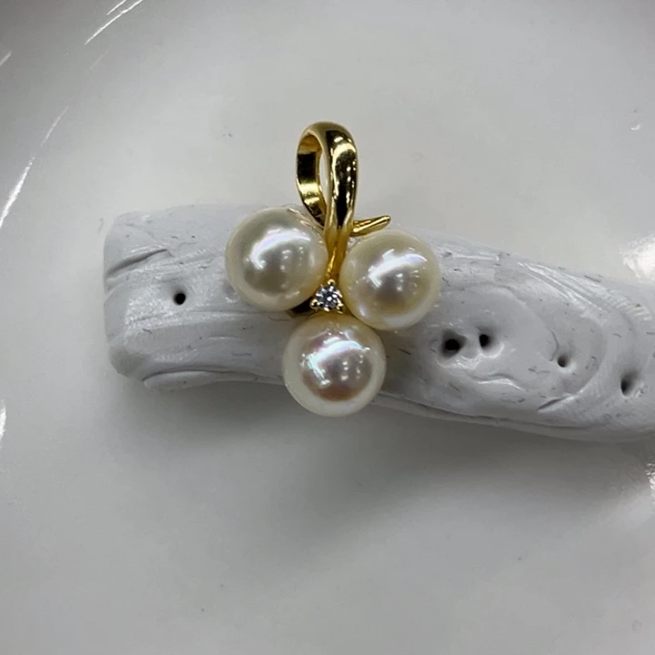 吊坠(不含链)银S925镶嵌海水珍珠7-8mm