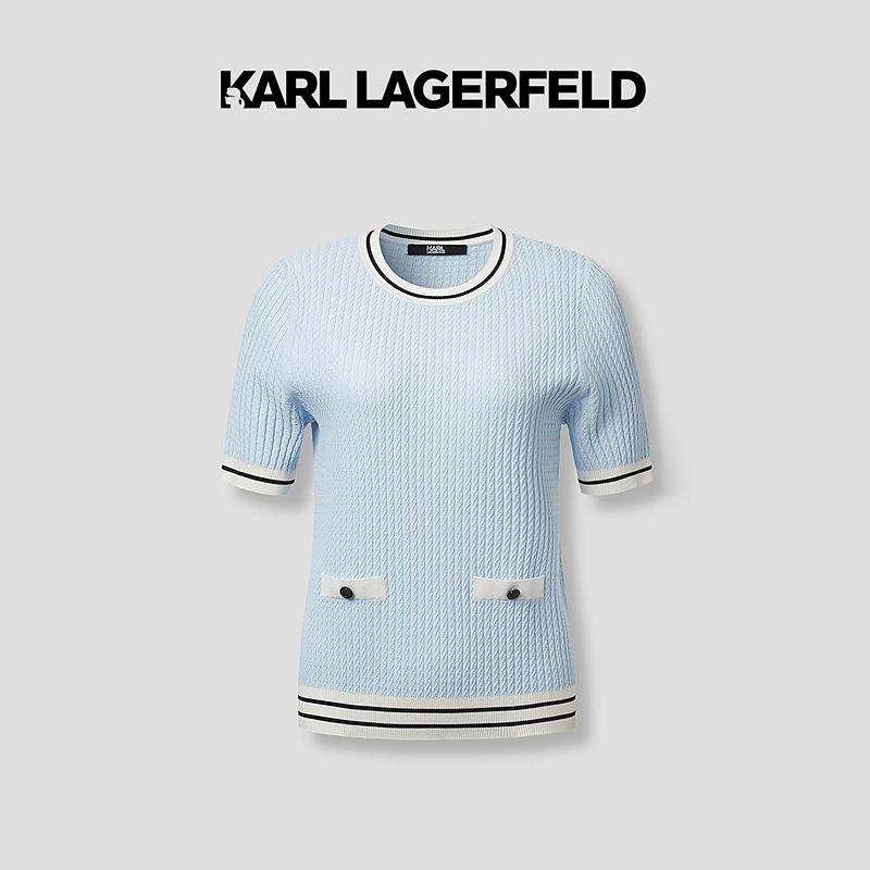 KA129【敏敏专享】KARLLAGERFELD夏季新款针织套衫老佛爷M22L233