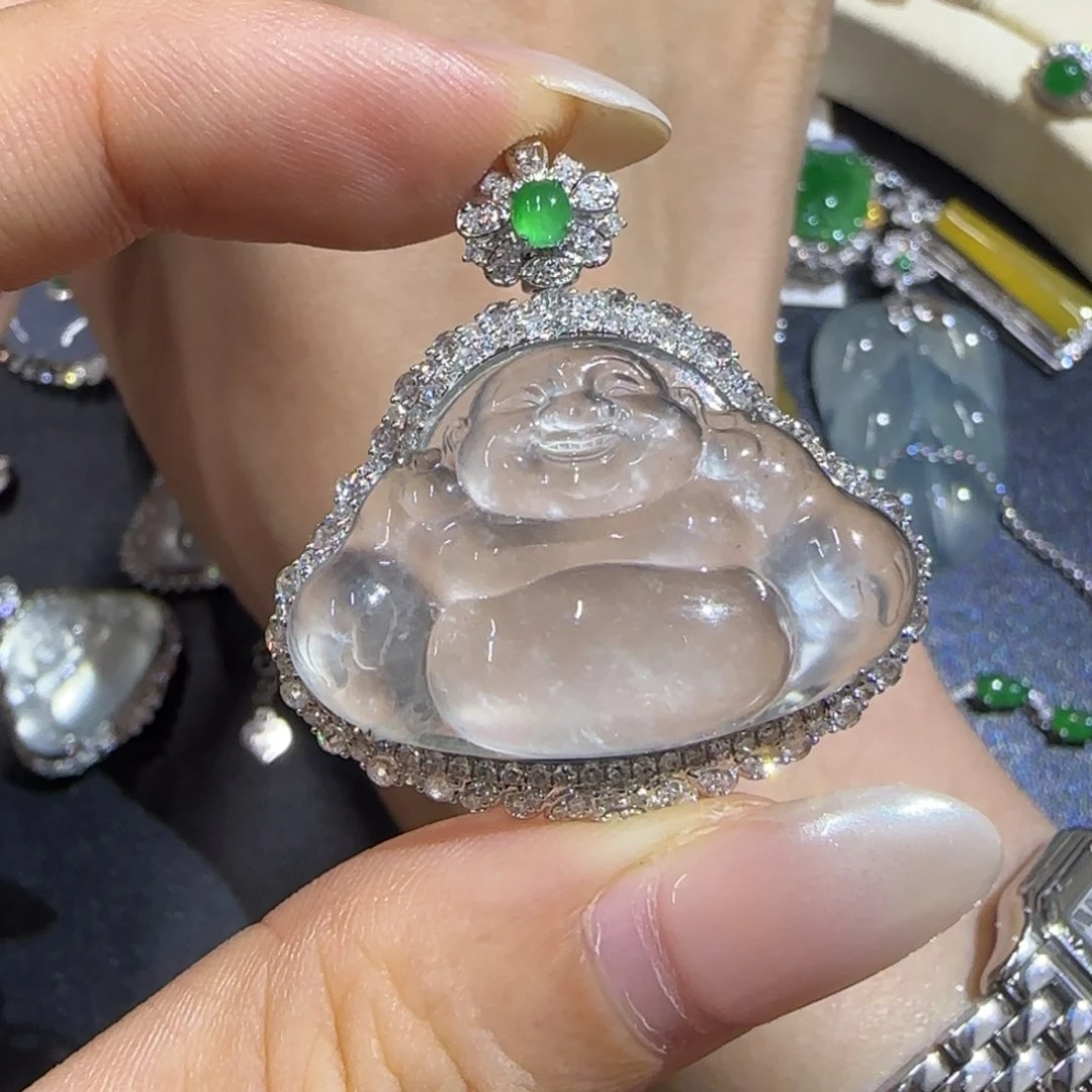 翡翠18K金镶嵌颈饰精品