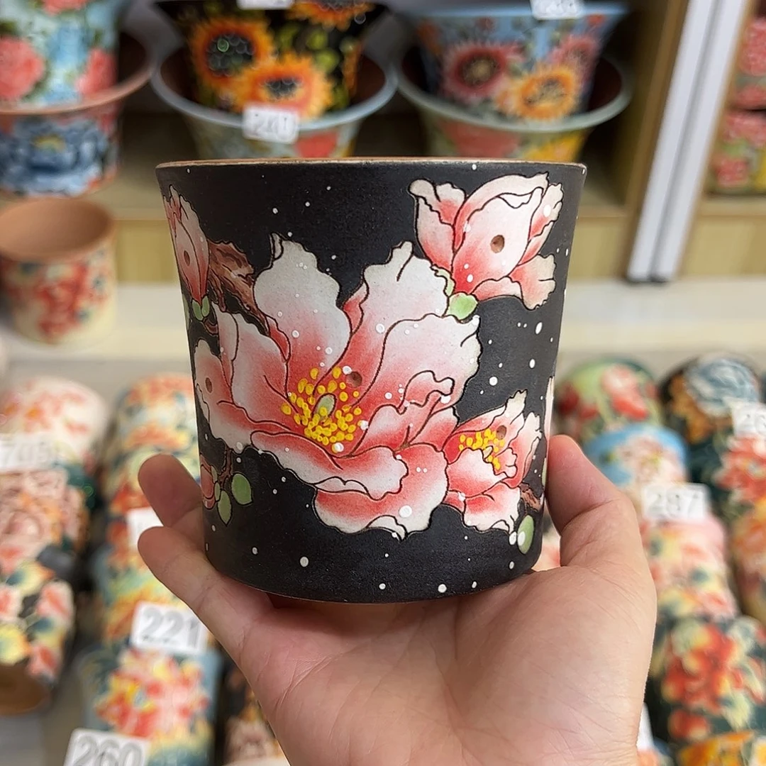 景德镇炫彩手绘口10.5高10