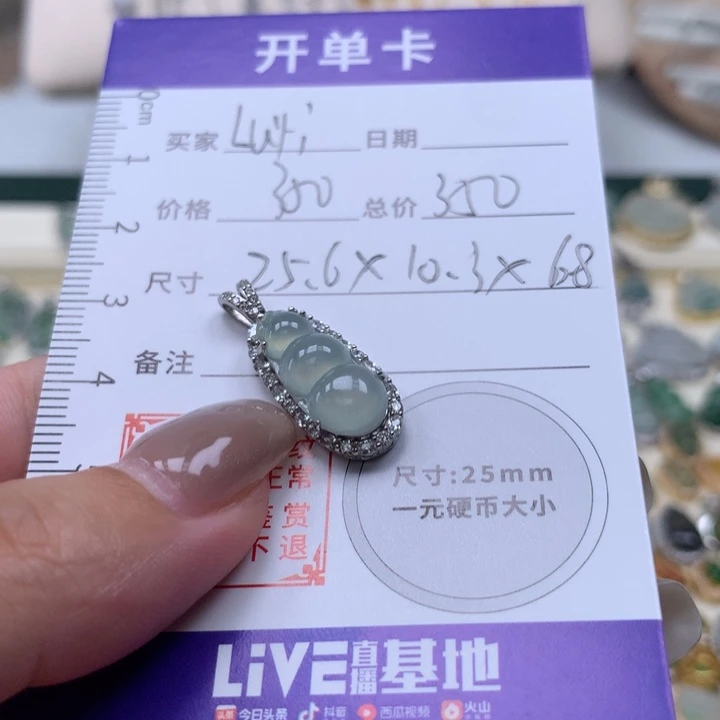 颈饰银S925镶嵌翡翠L***i豆子