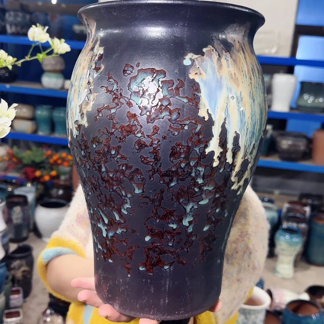 紫砂花盆高31口20