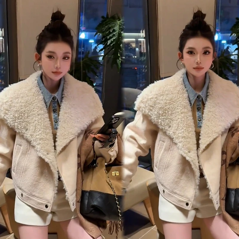 2025秋冬新款时尚显瘦气质网红高档洋气女高级百搭宽松大码外套潮