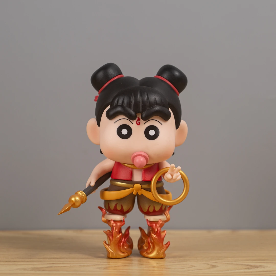 蜡笔小新哪吒可爱卡通装饰摆件生日礼物创意摆件