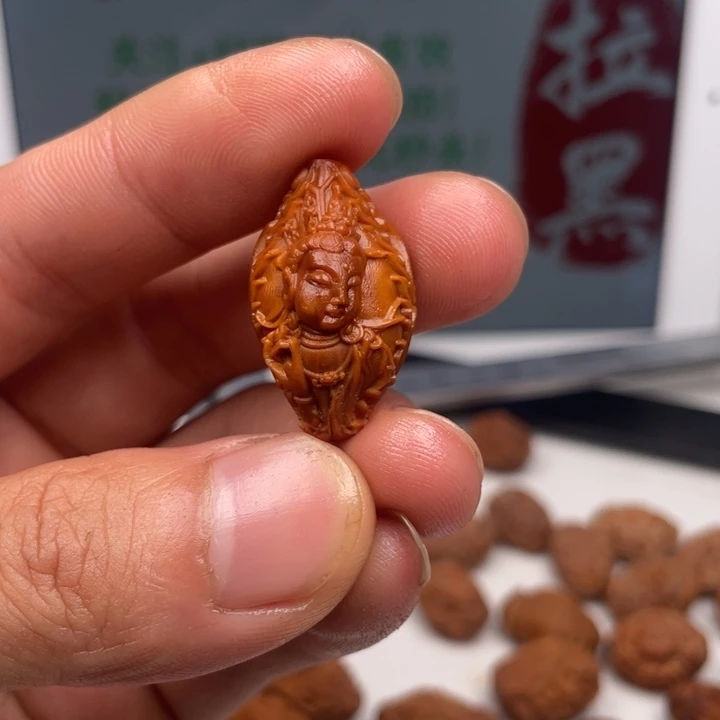 橄榄核吊坠橄榄核雕刻单籽。