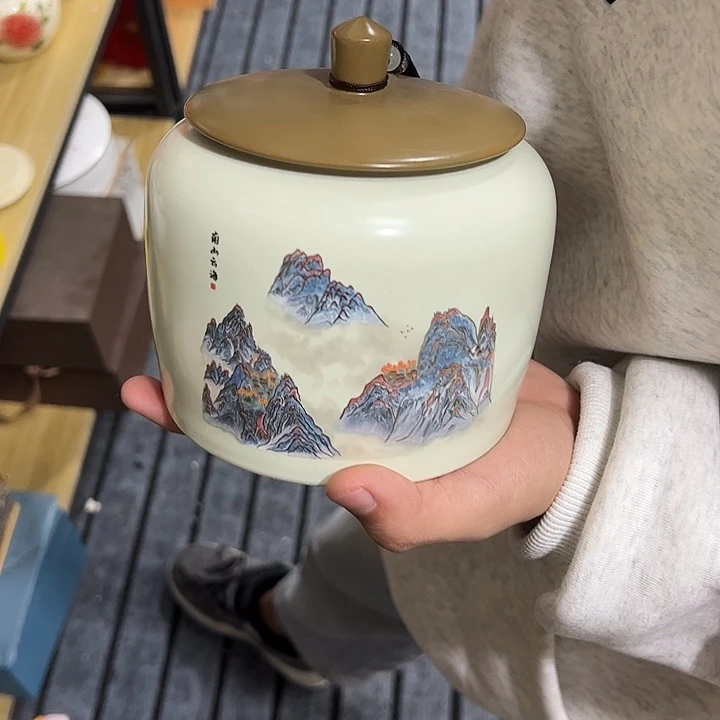 茶叶罐陶瓷家用储物罐瑕疵品介意勿拍