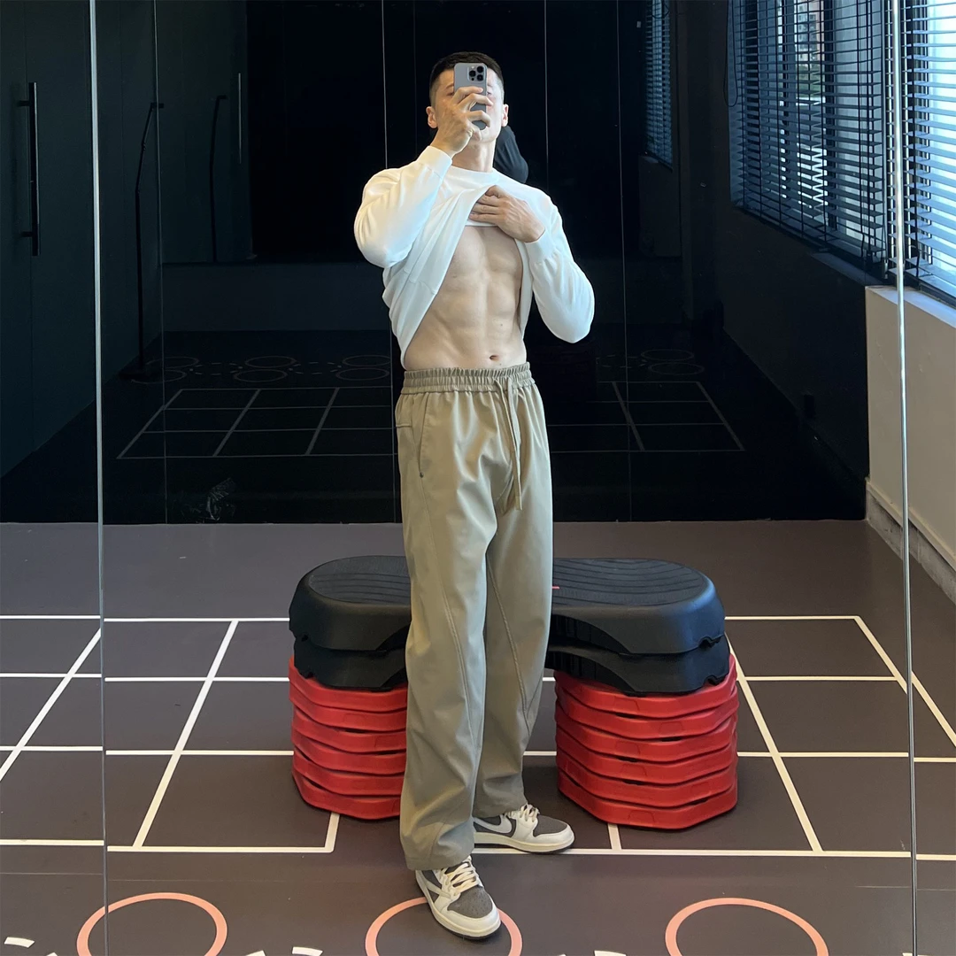 【户外先锋】运动机能防水软壳裤松紧腰宽松长裤加绒加厚保暖裤子