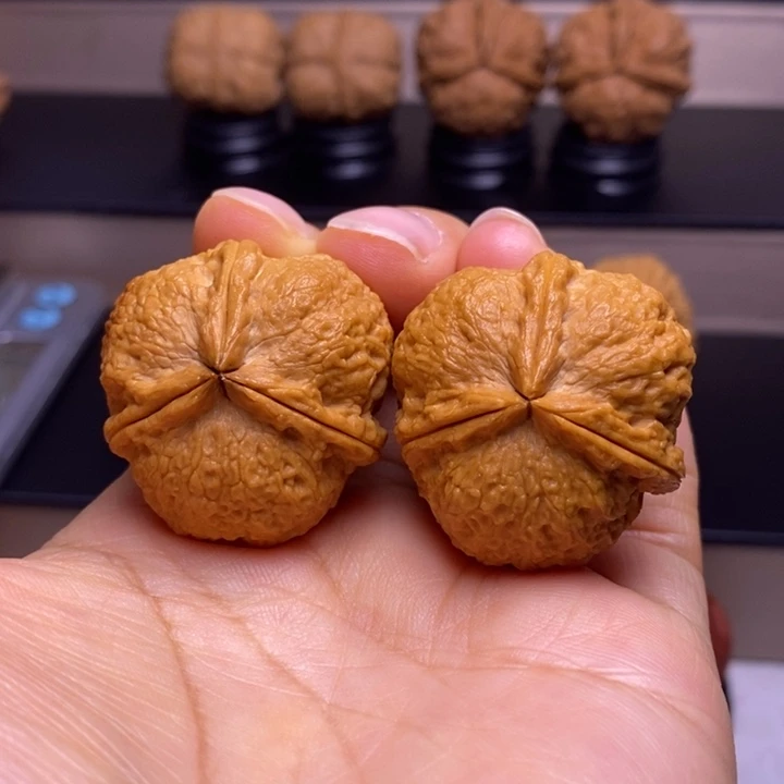 文玩核桃把件满天星三楞31