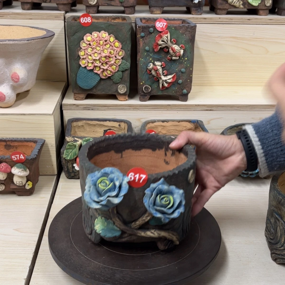 【闪购商品】紫砂花盆617号内口15外高12