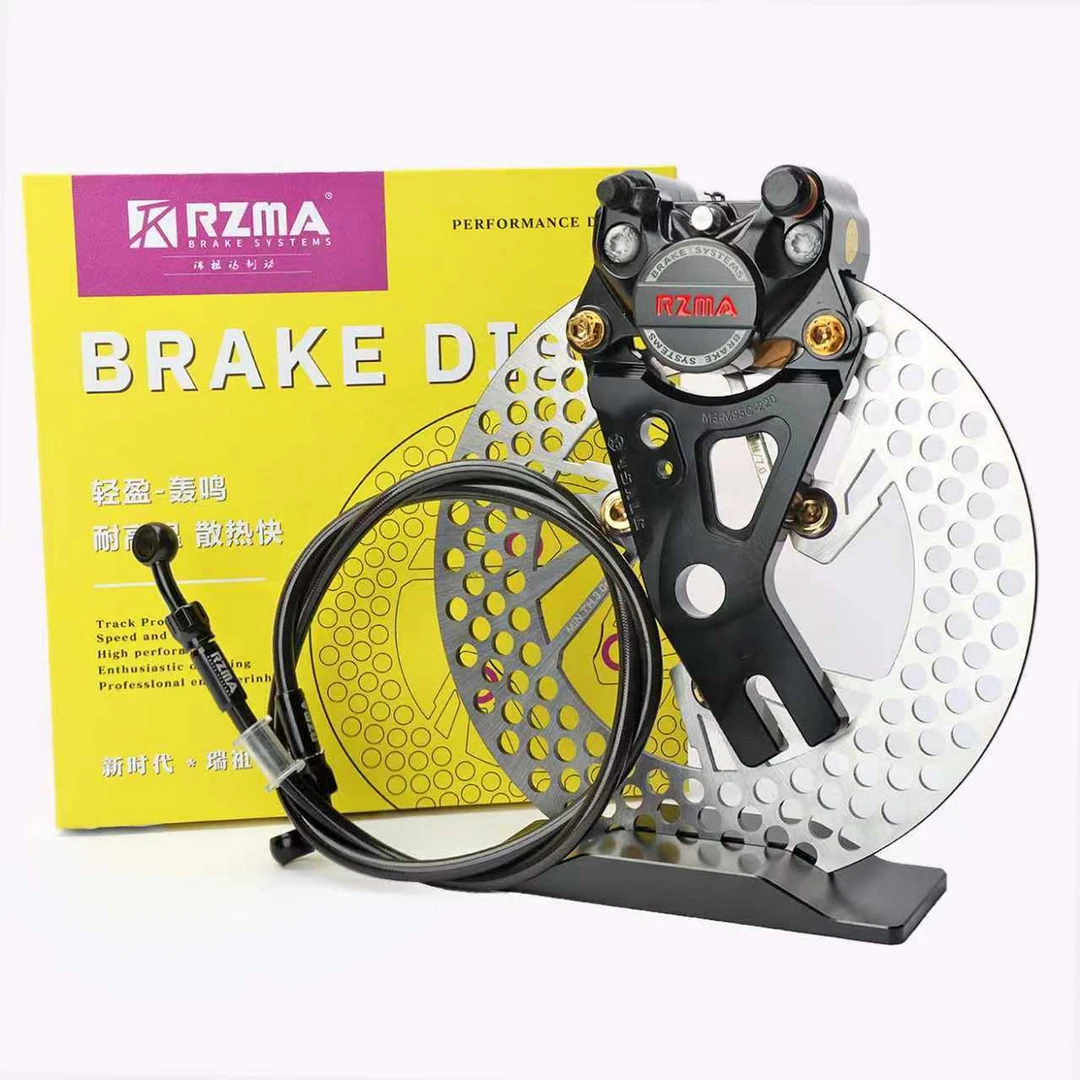 RZMA小螃蟹卡钳M613套装小牛电摩直上后轮改装碟刹制动套装