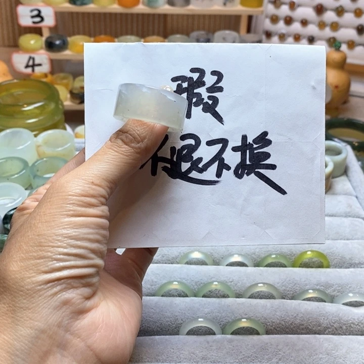 纸***情未镶嵌岫玉戒指岫玉精品指环港码 27