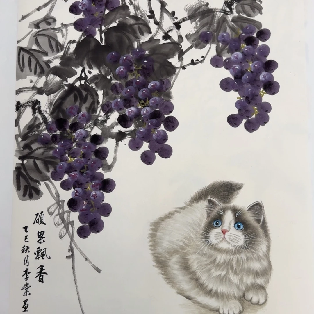 国画纯手绘山水花鸟