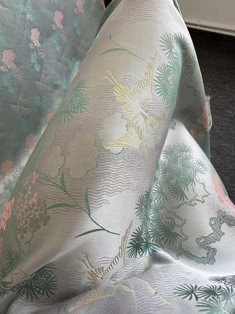 【织金云鹤】42姆米140门幅织金宋锦380/米现货面料（裁剪无退换）