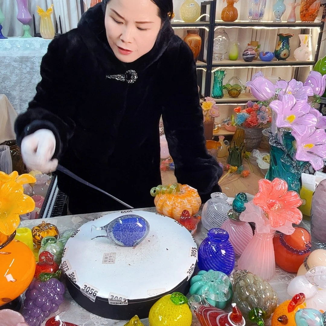 鱼家悦美居琉璃摆件