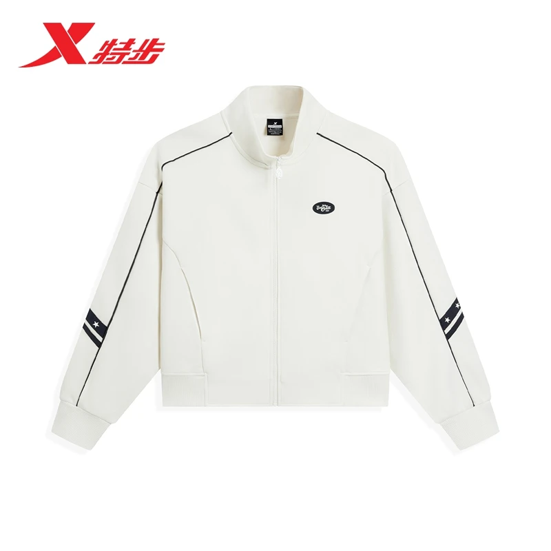 XTEP/特步秋季新款户外外套女立领百搭秋冬宽松长袖975328060009