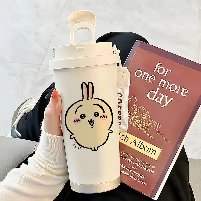 乌萨奇小八高颜值316不锈钢双饮咖啡杯大容量便携男女学生水杯