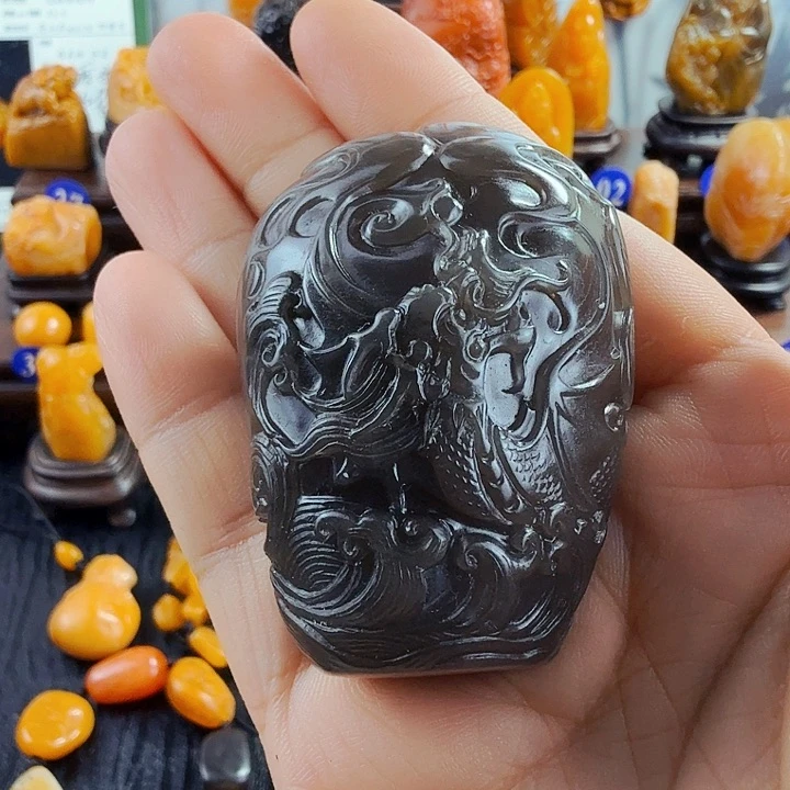 田黄石冬**凉灰田石摆件