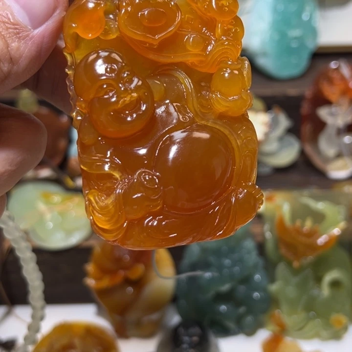 福***家蛇纹石玉未镶嵌吊坠(不含链)