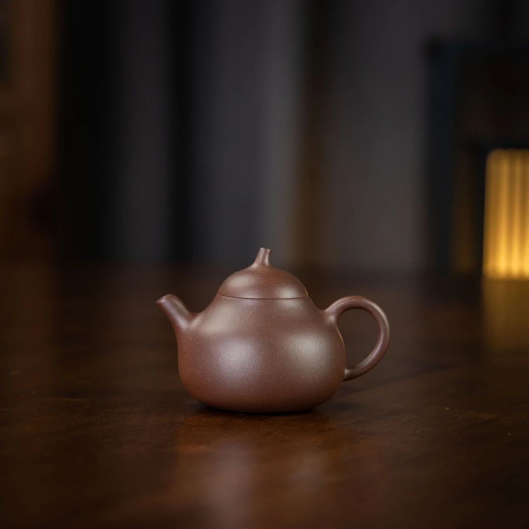 【慕砂造办】茄瓜 涂庆荣 老紫泥 110cc 家用紫砂壶