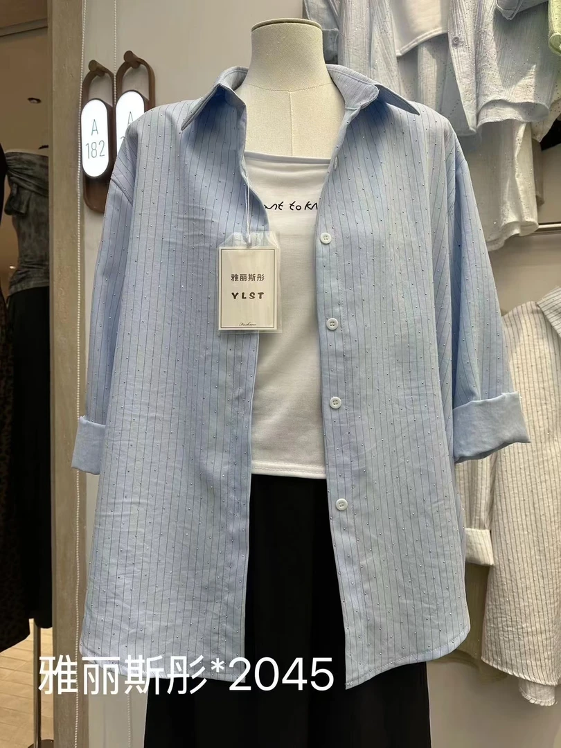 夏季慵懒风长袖防晒衬衫女百搭休闲可外穿薄外套