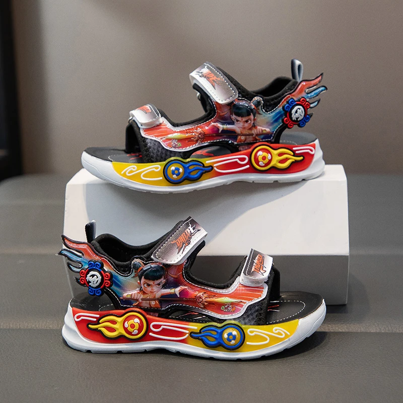 哪吒童鞋男童凉鞋2025新款夏季鞋子中大童软底小男孩儿童沙滩鞋潮