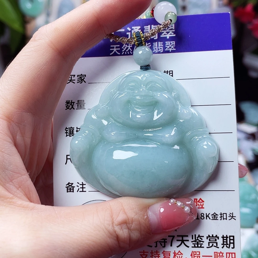 翡翠未镶嵌颈饰佛公41