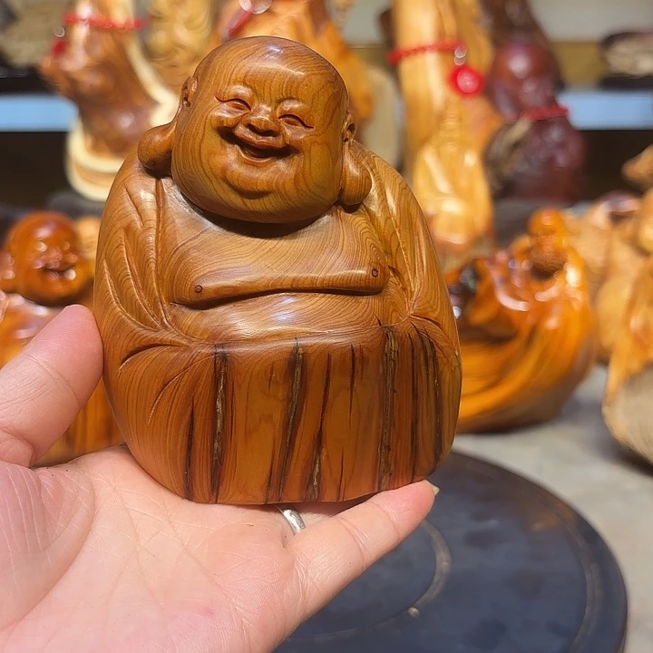 柏木太行崖柏弥勒佛