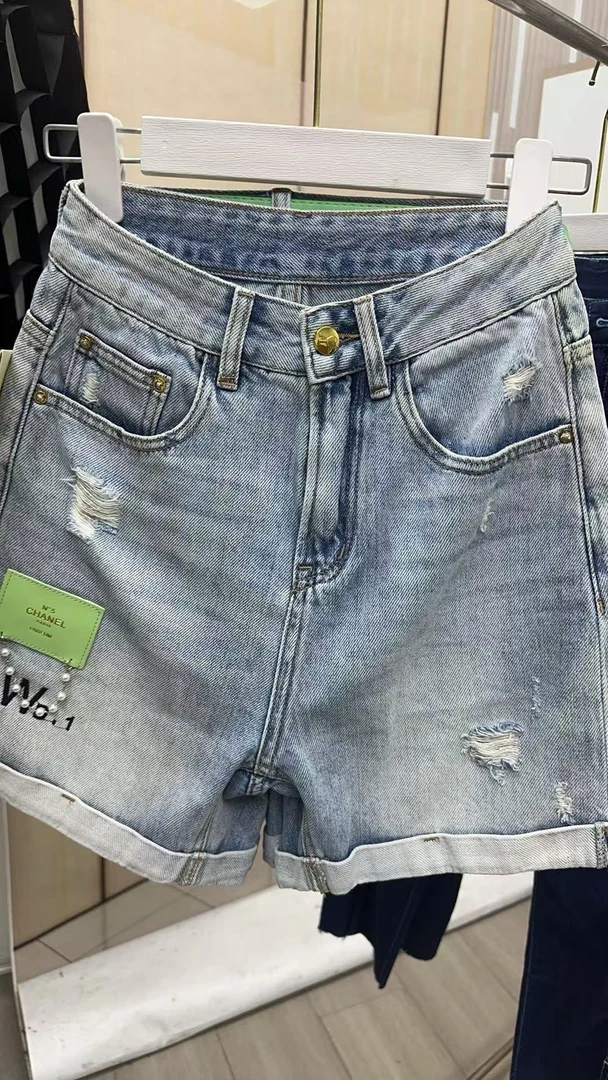 7562裤子短裤女牛仔高腰休闲春夏季薄款宽松显瘦百搭阔腿爆款夏装