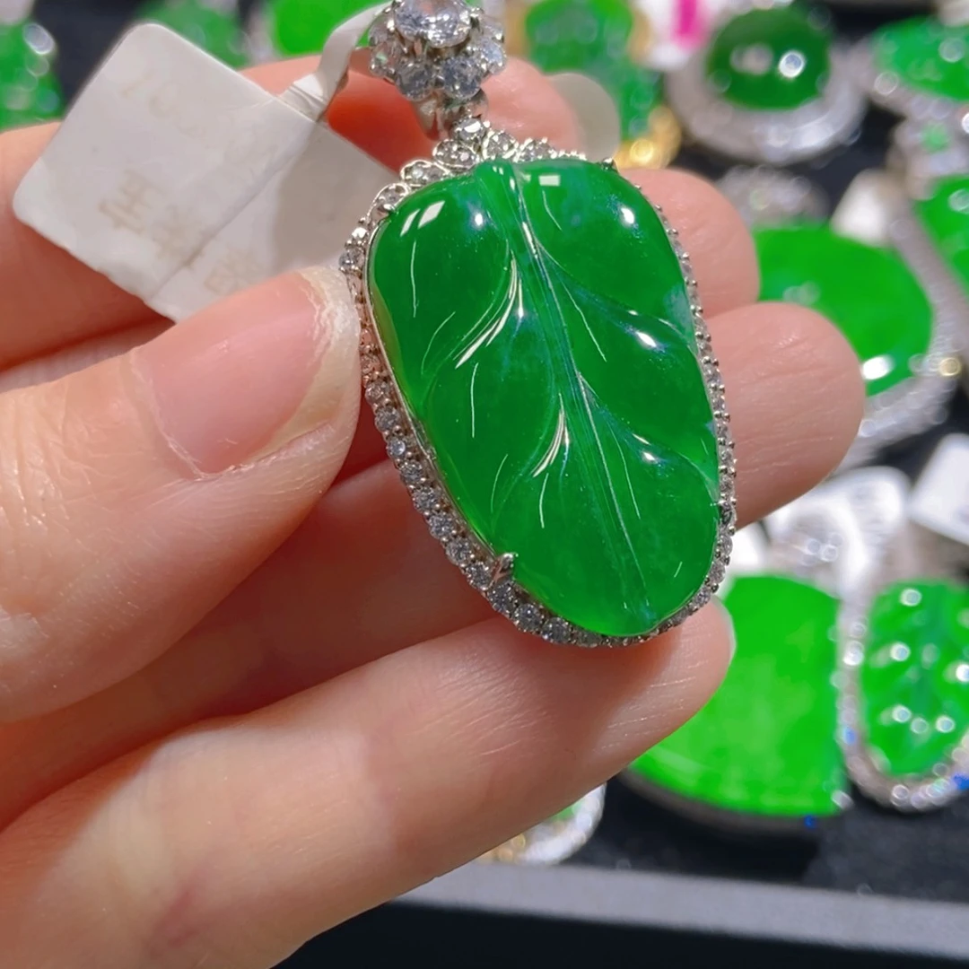 翡翠吊坠(不含链)银S925镶嵌