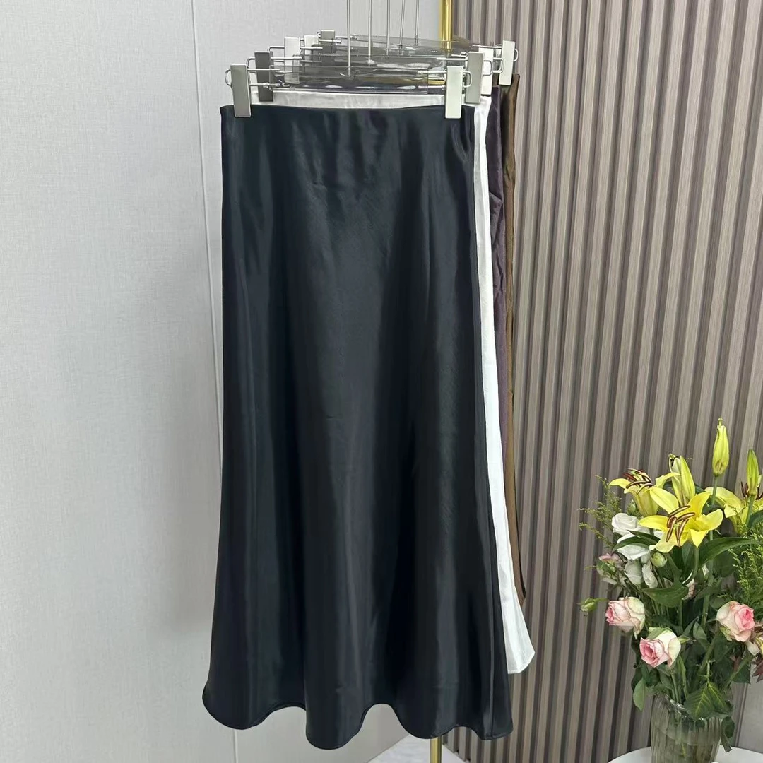 Z春季醋醋纯色直筒裙女士显瘦鱼尾半身裙