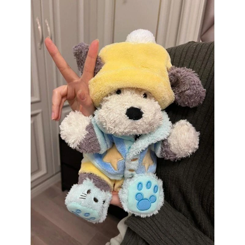 可爱牧羊犬毛绒毛绒玩具公仔穿衣服小狗玩偶趴款唐狗抱枕生日礼物