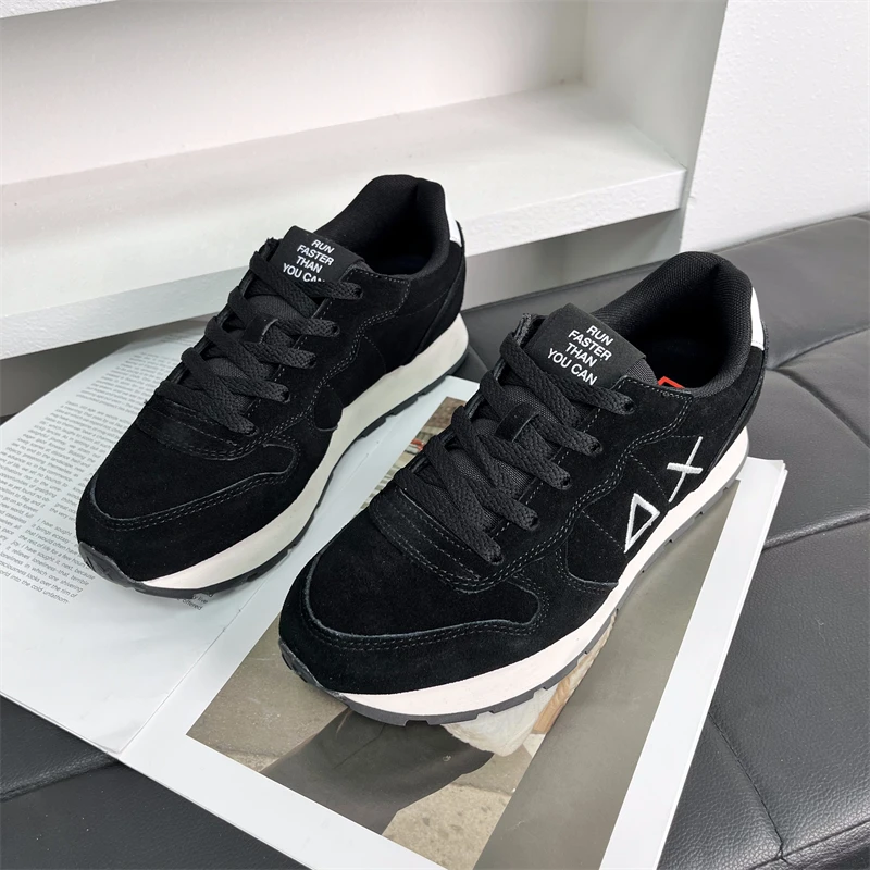 外贸时尚休闲男鞋小众牛皮舒适四季百搭跑步运动鞋慢跑鞋CA0924