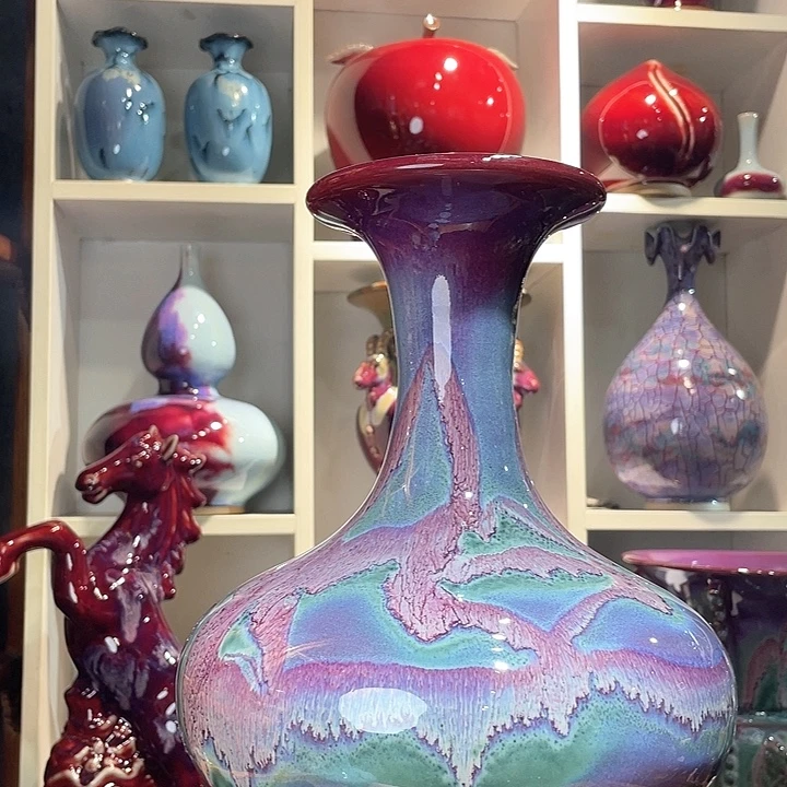 摆件钧瓷无双窑变无对