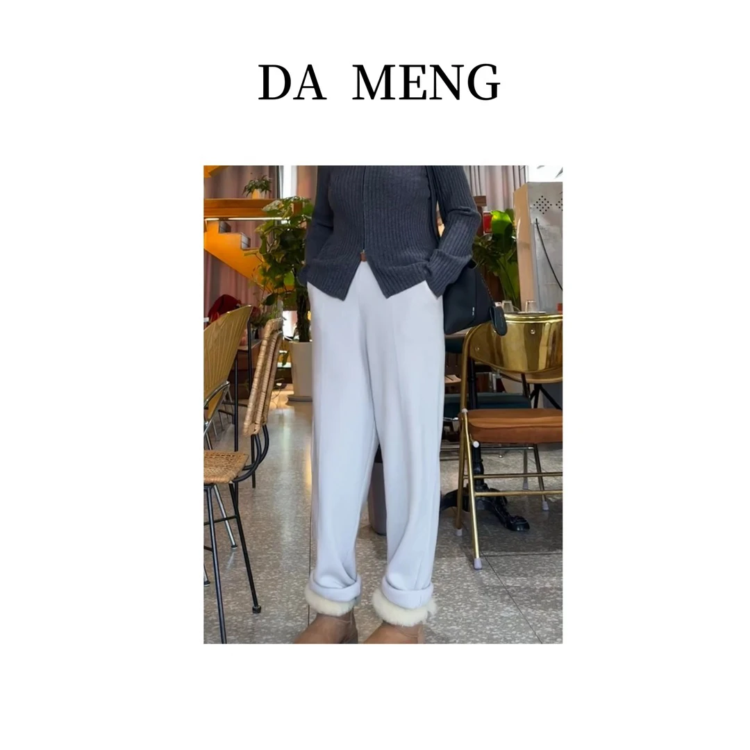 太后裤秋冬一天过冬加厚羊绒直筒裤