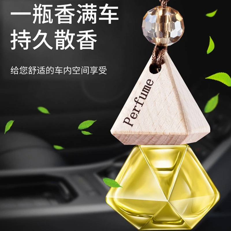 车载香薰酒店禅茶挂件车内香水清新汽车白茶桂花香氛悬挂式玻璃瓶