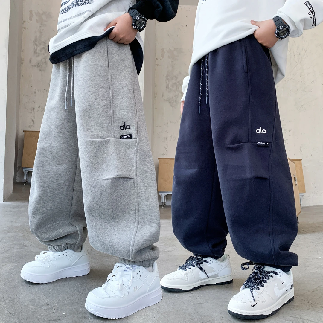 男童秋装卫裤男孩裤子洋气休闲长裤2025新款春秋中大童束脚运动裤