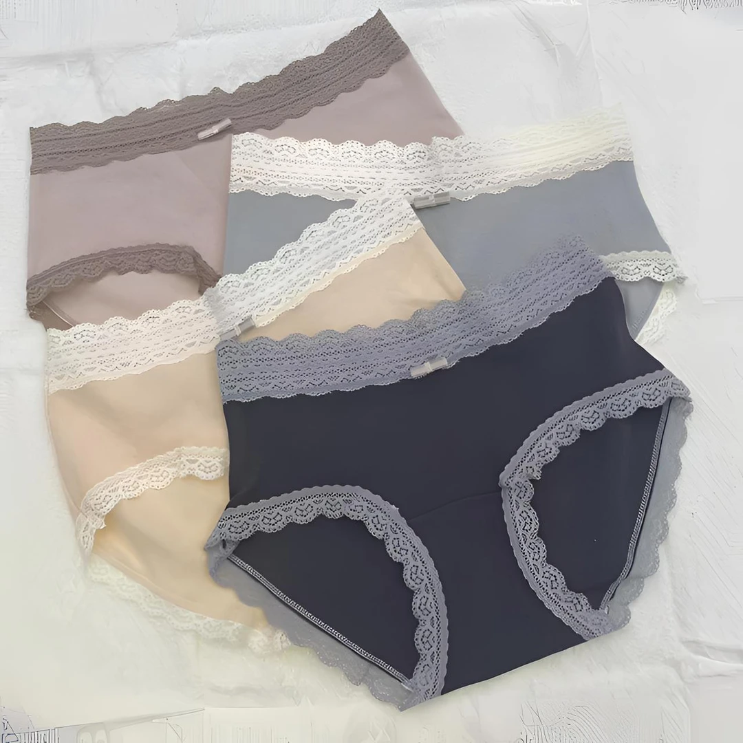 蕾丝边女士内裤女生新款棉质底单加长裆秋冬舒适三角短裤衩