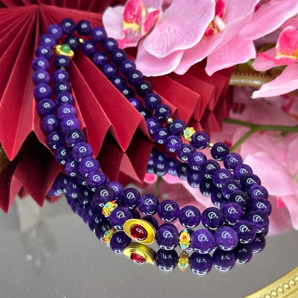 【正品保障】A007至纯紫龙纯设计款项链男女满色时尚饰品多样性发一