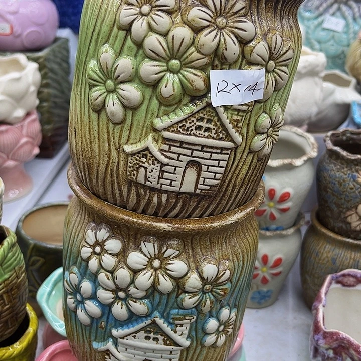 多肉绿植陶瓷花盆9.9包邮，有孔