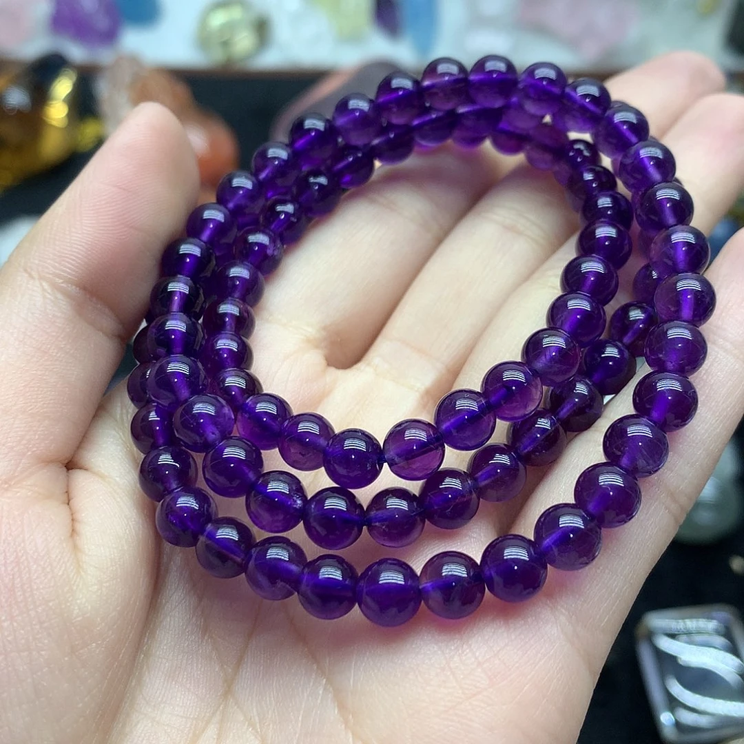 未镶嵌水晶珠宝半成品6+乌拉圭手串