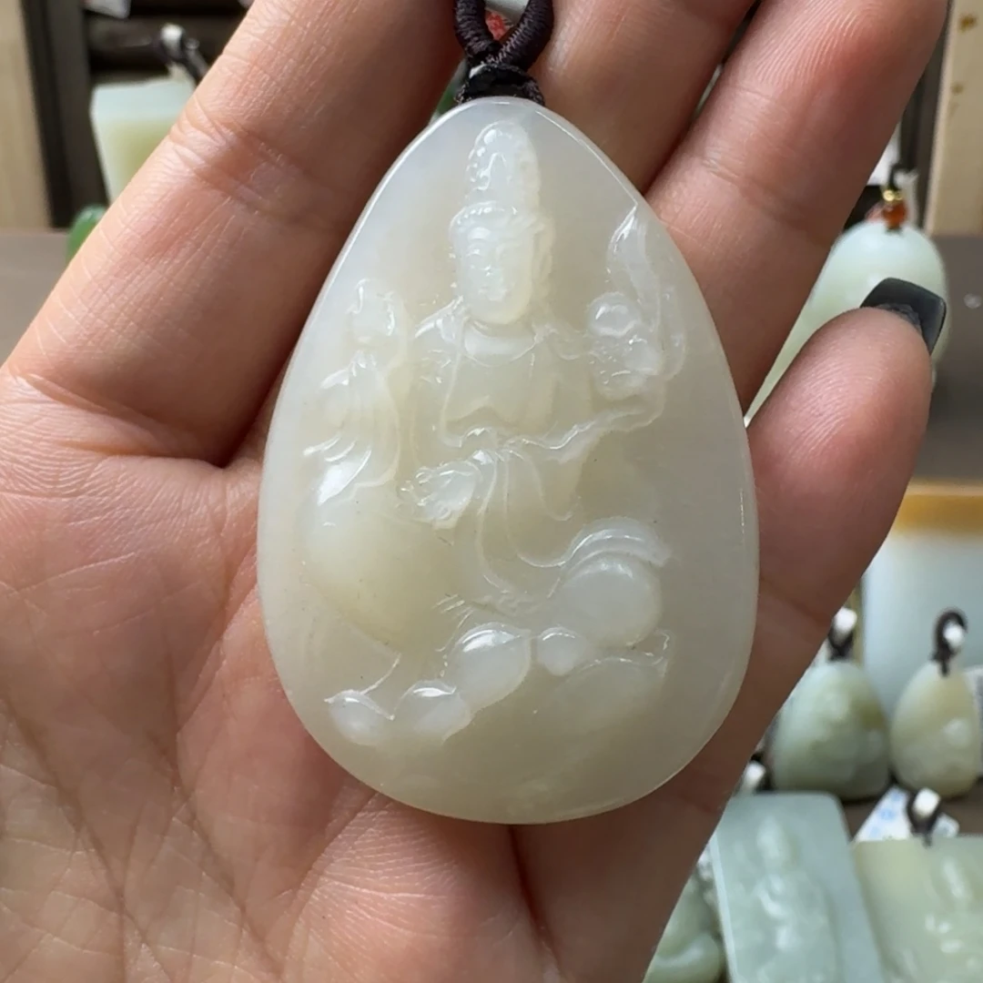 和田玉未镶嵌吊坠(不含链)