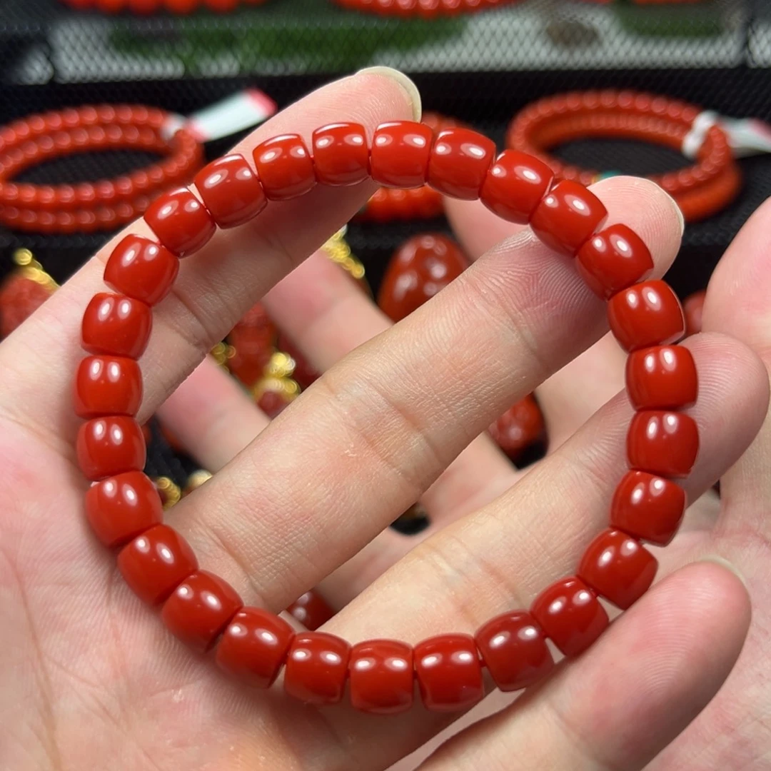 南红玛瑙未镶嵌直切单圈