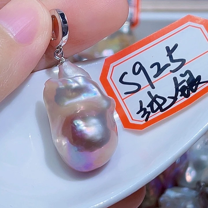 淡水珍珠银S925镶嵌颈饰