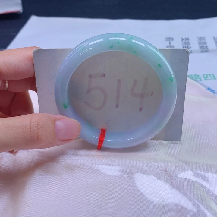 翡翠未镶嵌手镯55圈口