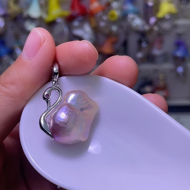 合金淡水珍珠颈饰17