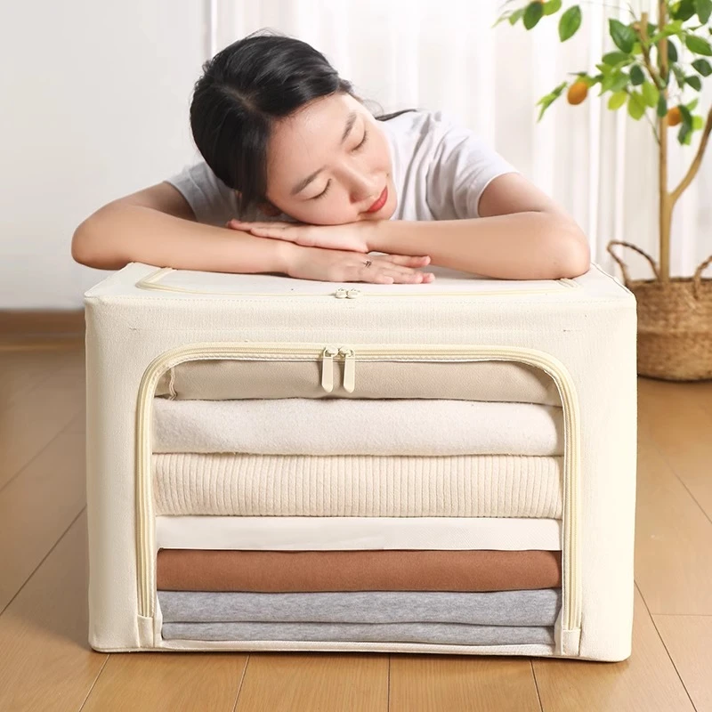 加厚帆布百纳箱家用衣柜可水洗可折叠收纳箱大容量